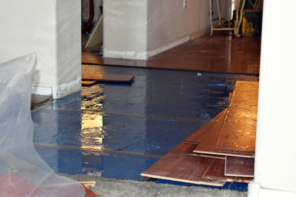 Professional Burst Pipe Cleanup technician working in Gordon, TX